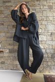 Hush Pillow Cotton Nero Boyfriend Shirt Charcoal